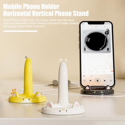 Handyhalter Niedlicher Katzen-Handy-Ständer Freihändig Kreative Desktop-Mini-Handyhalterung für horizontale und vertikale Betrachtung