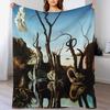 Salvador Dali Łabędzie Odbijające Słonie Koc Piknikowy Wiosna Jesień Przytulny Koc na Kanapę