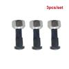 3pcs/set Nut & Bolt Stud Screws 6564669 6709170 Fits Bobcat Wheel S175 S185 S205 S220 S250 S300 S590 543 641 742 825 A220 A300