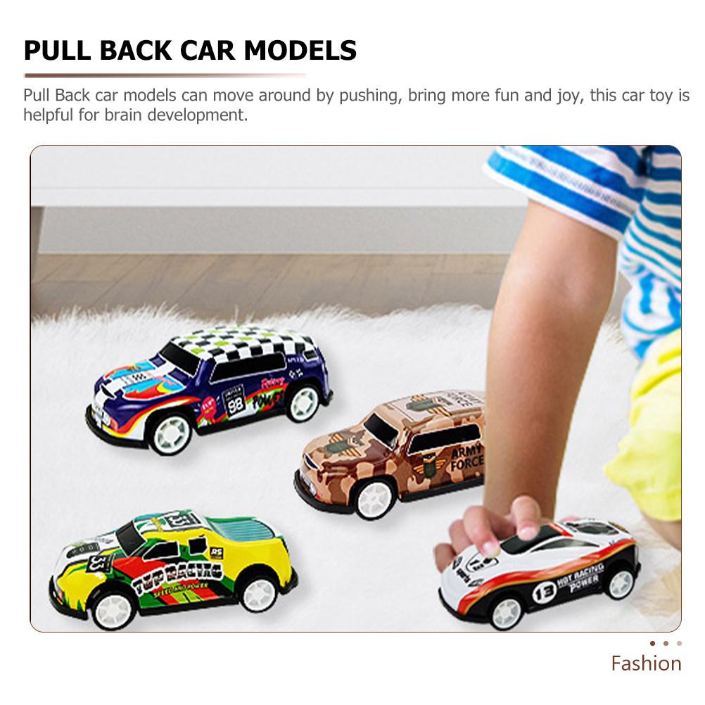 30Pcs Pull Back Small Car Crash Resistant Cartoon Cars for Miniature Desktop Decor Playthings Fun Gift Pull Back Car