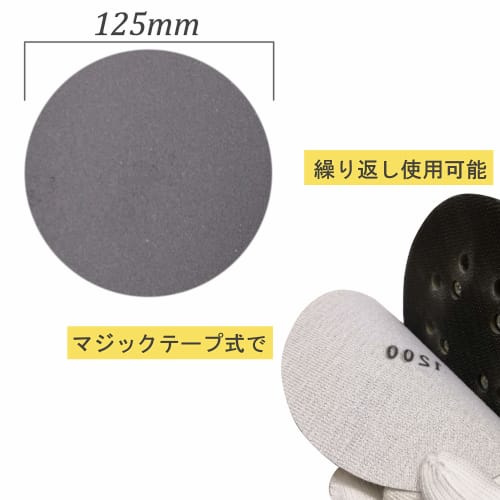 Aewio 125mm Waterproof Sandpaper #320 - #2500 Round Sandpaper for Sanding, 320, 600, 800, 1200, 1500, 2500, 6 Sheets Each (36-Piece Set, 6 Types, 6 Sh