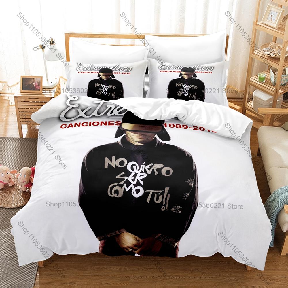 Robe Iniesta Extremoduro Vintage Album Cover Grunge Concert Print Duvet Cover + 2 Pillowcases Rock Fans 3pcs Bedding Set