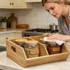 Permanent Wooden Kitchen Storage Solution For Herbs Seasonings And Vegetables