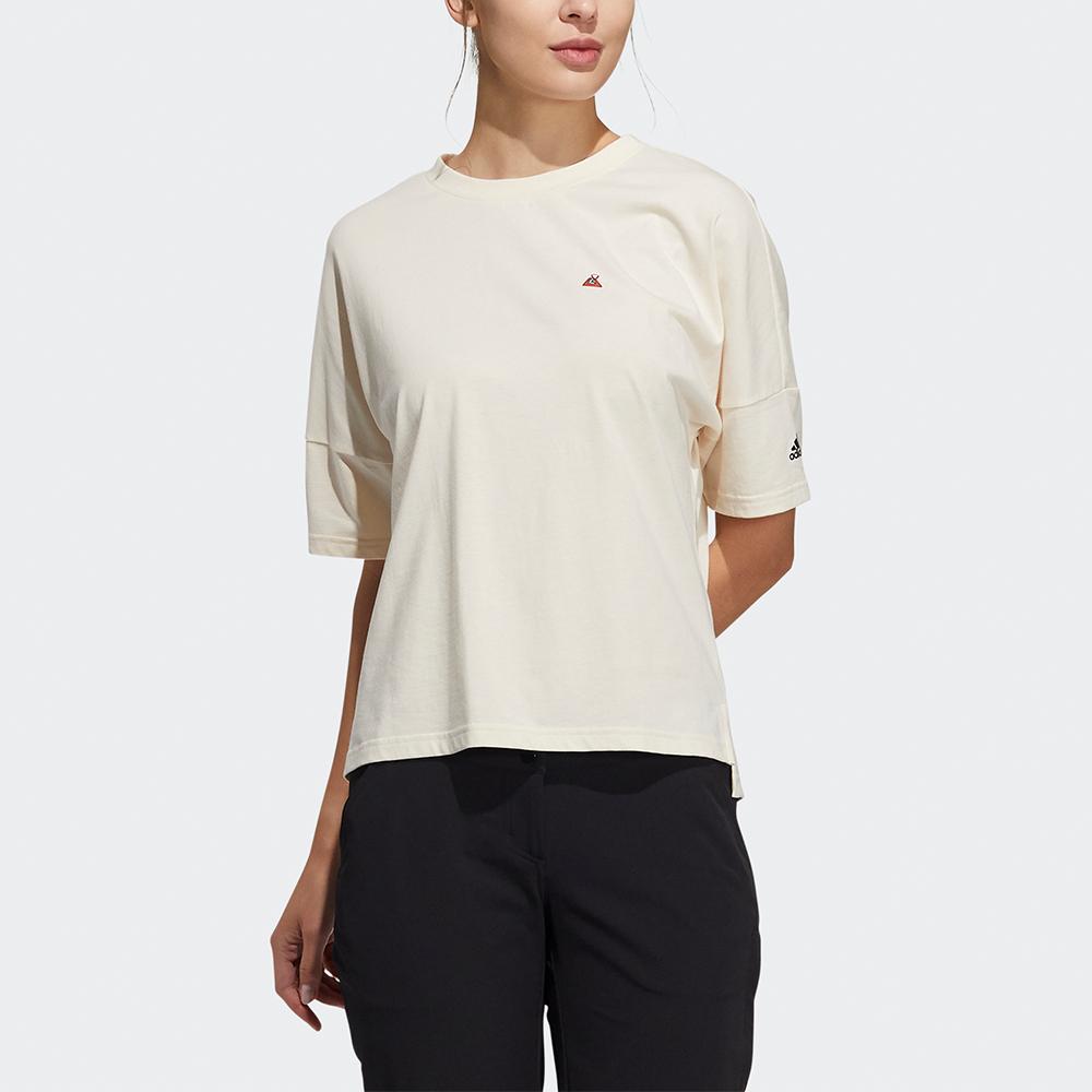 adidas Drop Shoulder Sleeve T Shirt Women's Ecru H23097