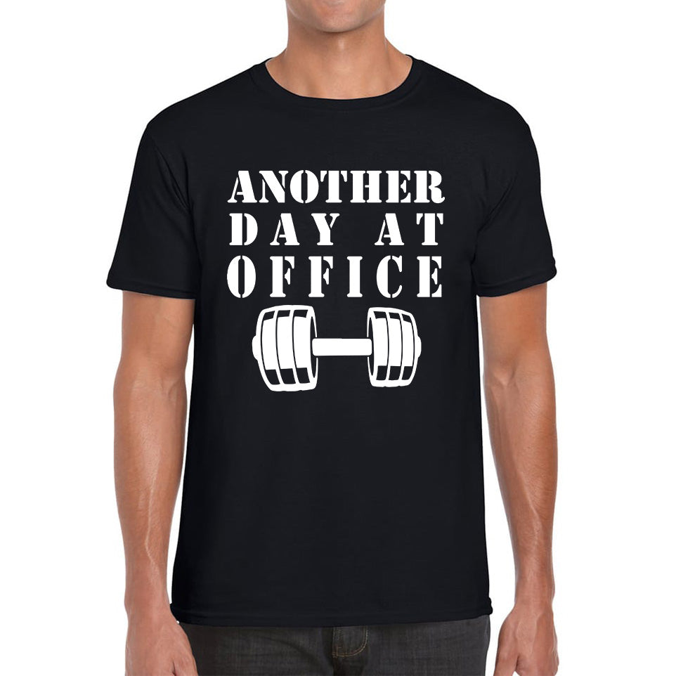 

Another Day At Office Gym Barbell Gym Workout Fitness Weight Lifting Bodybuilders Mens Tee Top 3XL