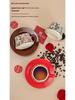 Rose Yan Yu Ceramic Coffee & Tea Cup Set with Saucer - High-End Gift Box Edition