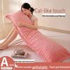 Double-Sided Thick Bubble Milk Velvet Long Pillowcase - Solid Color & Coral Fleece for Winter Couples