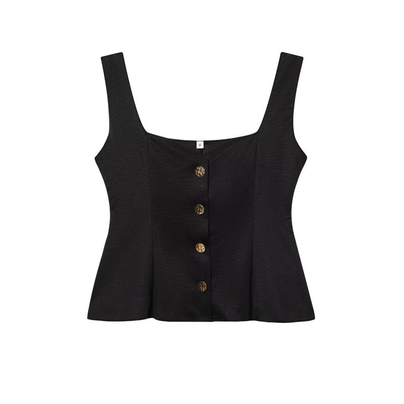 Kaslead New Arrival Women's Clothing Fashion Style Short Skirt Hem Elastic Vest Tops 5584229 800