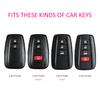 2x Silicone Car Smart Key Fob Cover Case Holder Keychain For Toyota Camry RAV4 Avalon Prius Corolla C-HR Mirai LC150 4Runner