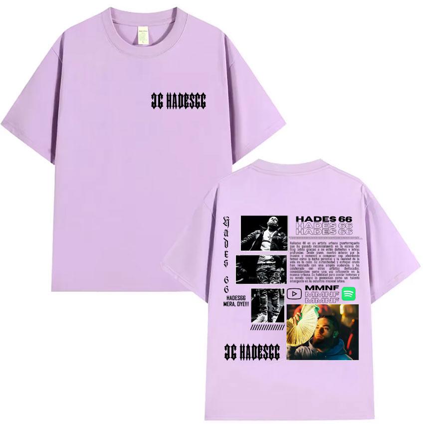 Hades66 Hip Hop Rapper TShirts Y2K Fun T Shirts 2025 Cotton Popular Tee Shirt Mens Short Sleeve Print Casual Clothes Streetwear