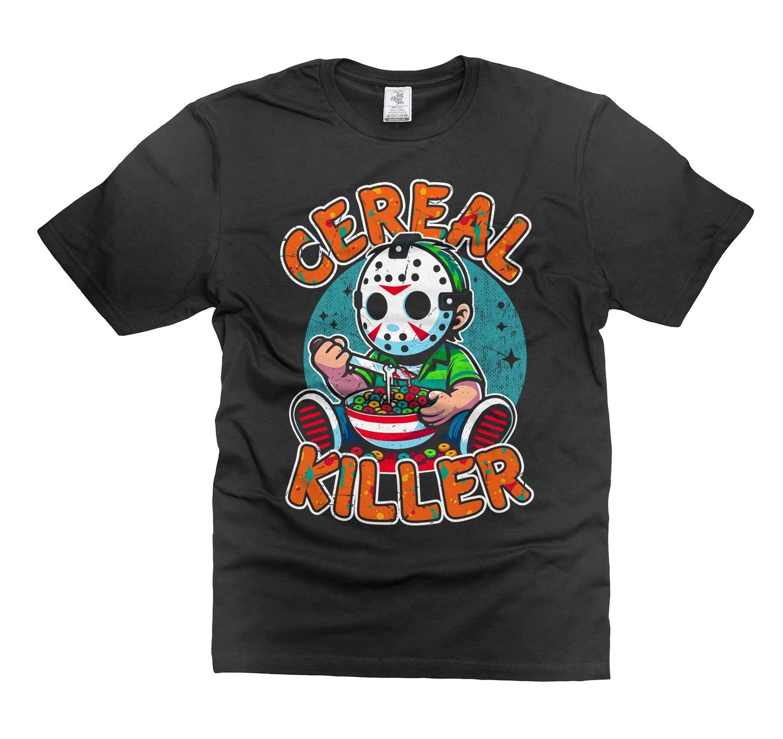 Funny Cereal Killer Shirt Humor Humorous Halloween Shirt Halloween Joke Costume L