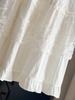 Women's High-Waist White Lace Ruffled Midi A-Line Skirt
