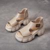 Scarpe Estive Donna 2026 Sandali con Zeppa Suola Spessa Marca di Moda Sandali con Tacco Alto Donna 4,5 cm