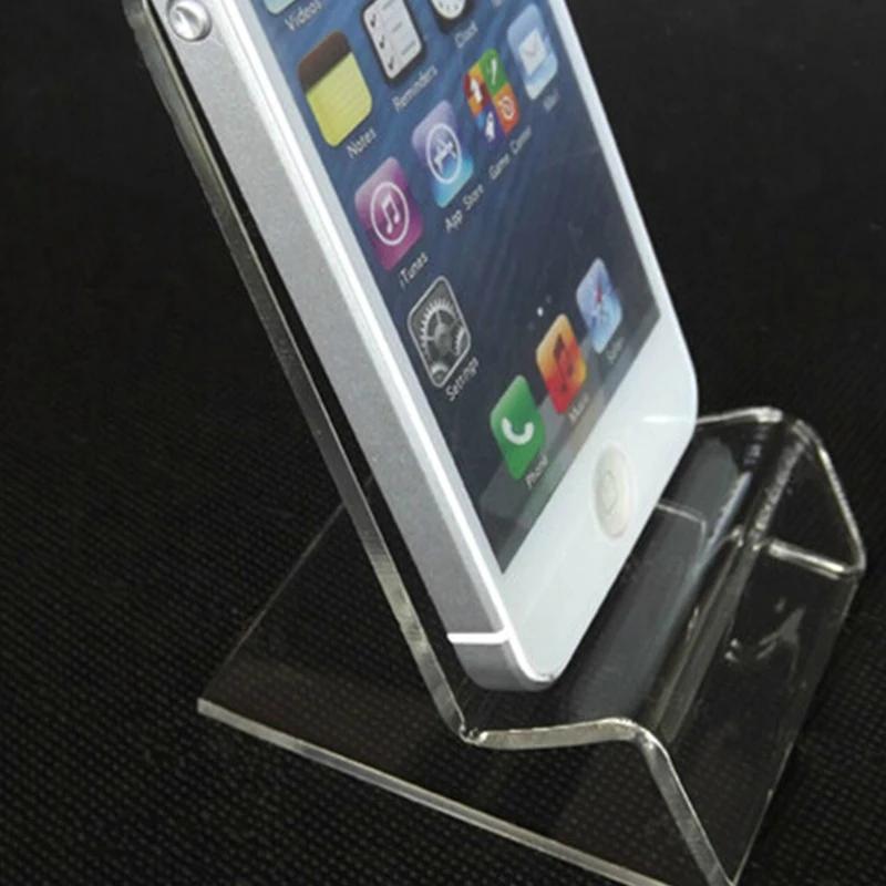 Acryl Transparenter Ständer Handyhalter Tablet Halterung Regal Fenster Tresen Display Vitrine Für iPhone Smasung Xiaomi Handy
