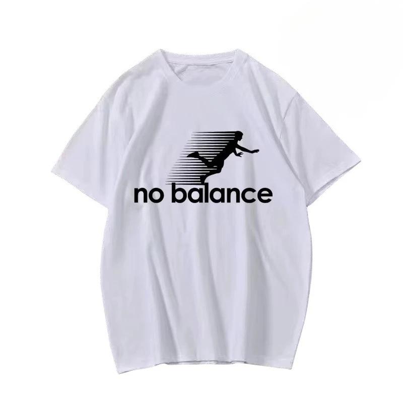 

No Balance Fashion Print T-shirt for Men in summer 2025 Casual fashion 100% cotton top Sporty breathable clothing 4XL