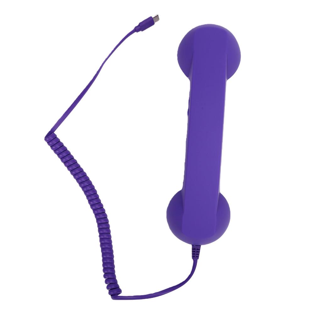 Retro-Telefonhörer Typ C Vintage Kabelgebundener Handheld-Handy-Empfänger mit Lautsprecher und Mikrofon für Mobiltelefone
