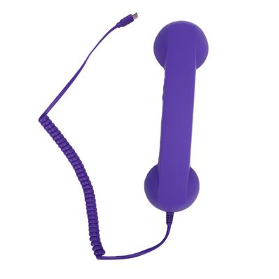 Retro-Telefonhörer Typ C Vintage Kabelgebundener Handheld-Handy-Empfänger mit Lautsprecher und Mikrofon für Mobiltelefone