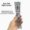 1/2/4pcs 1/87 Ho scale Model Train Track miniature railway trackcan be powered curved track Left Right turnout track model
