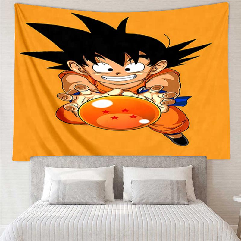 Dragon-Ball Druck Wandteppich, Hintergrund, Einfache Montage, Ideal für Schlafzimmer, Büro & Wohnzimmer, mit Ästhetischer Wanddekoration.