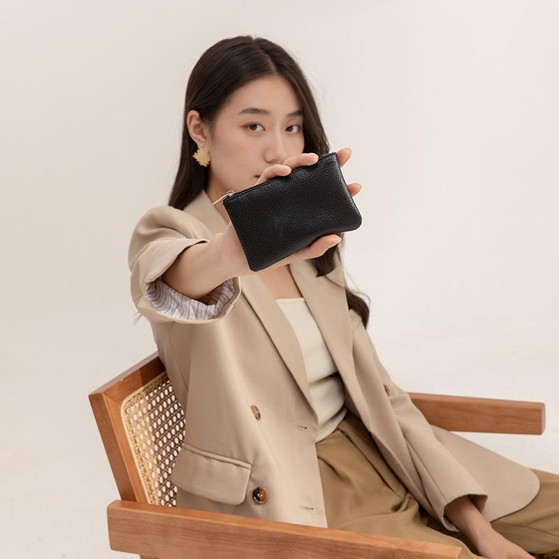 Fashion Women Wallet Zipper Card Purse Key Storage Bag Short Wallet Female Soft Leather Coin Purse Holder Slim Small Money Bag