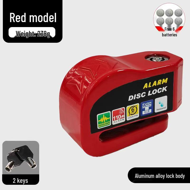

Універсальний протиугінний замок дискового гальма для автомобілів, мотоциклів та велосипедів з сигналізацією Red [A18]