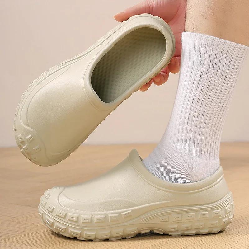 

2025 Summer New Men s Fashion Trend Selection Main Promotion Sandals, Slippers, Kitchen Shoes, Anti Slip 45 чорний