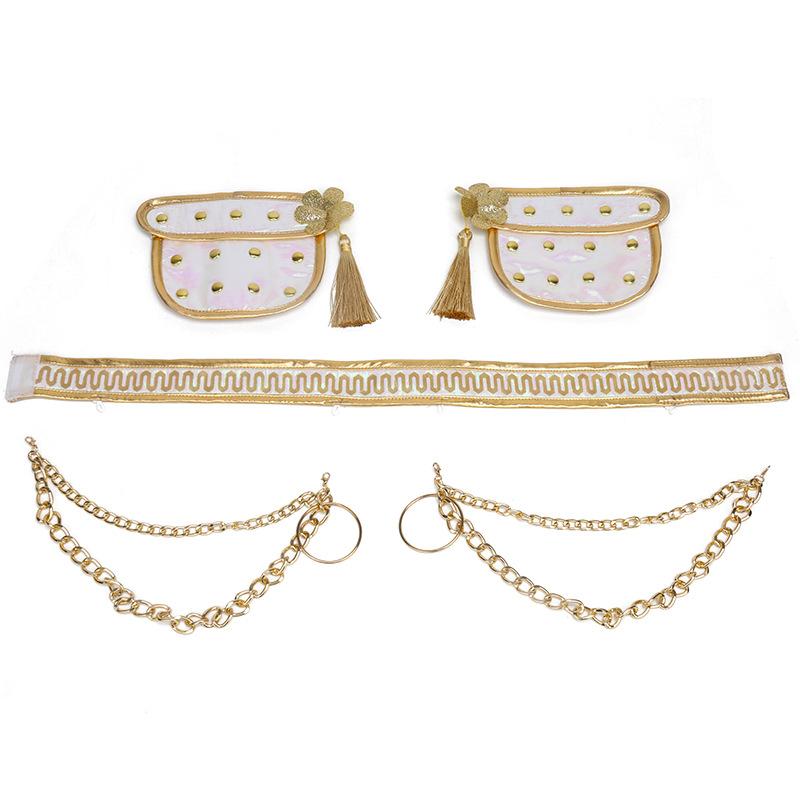 K-POP Style Halloween Party Costume for Kids Idol Performance Outfit with Glitter Top and Skirt Girls White Magic Group Costume