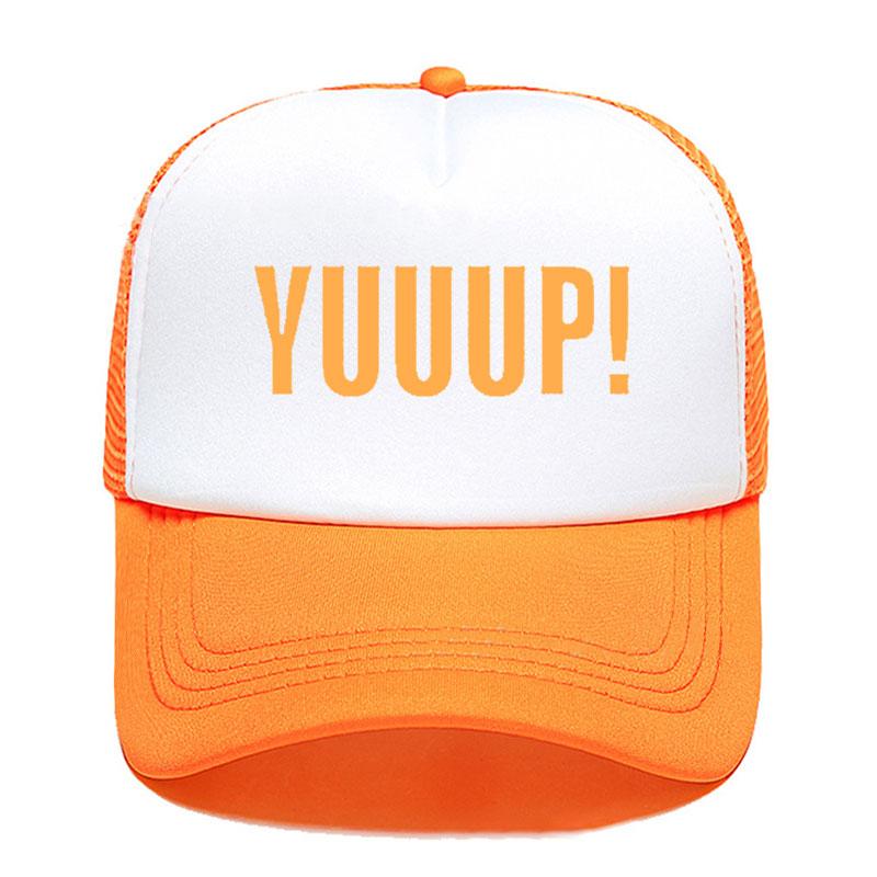 CASUAL LOOK CAP Nieuwe zomerse stijl, grappig voor volwassenen YUUUP! Print letters Baseballpet Hoge kwaliteit Unisex Trucker Hat Verstelbare hoeden Adult Size 55to58cm