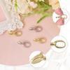 CHGCRAFT 4Pcs 2 Colors Brass Clasps Platinum Golden Charm Holder Pendant Flat Round Clasps Pendant Clasp for Necklace Jewelry Making Bracelet Clasps