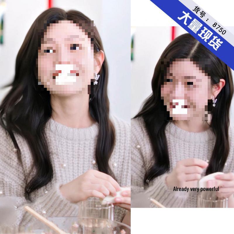 Chen Yanxi Cen Jin Tong Style Beaded Knit Pullover - Women's Round Neck Loose Fit Knitwear for Autumn/Winter