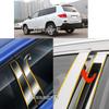 Car TPU/Glossy Mirror Pillar Post Cover For Toyota Highlander 2008 2009 2010 2011-2014 Door Trim Window Molding Sticker 4pcs