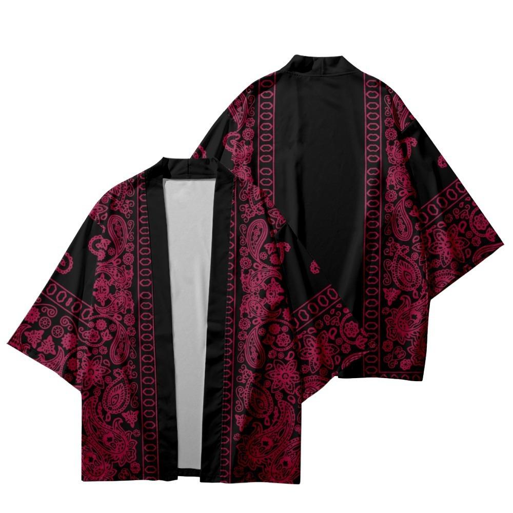 Patchwork Purple Paisley Print Shirt Traditional Cosplay Kimono Women Men Harajuku Japanese Fashion Cardigan Yukata