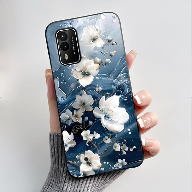 Printed Phone Case For Nokia XR21 Coque Capa Soft Silicone Black Shell Cover Cute Flower Cartoon Casing Fundas