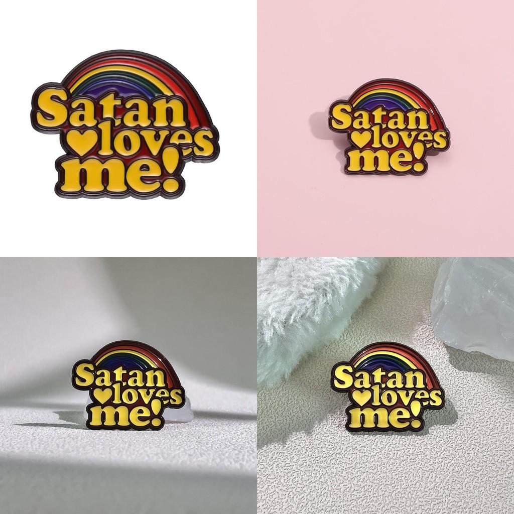 Style Cartoon Eyecatching Alloy Brooch With Vibrant Rainbow Colors And Alphabet Letters