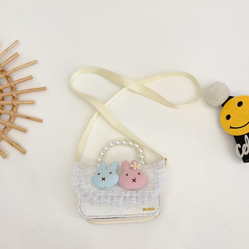 

Очаровательная мини-холщовая детская сумка через плечо с красочным цветочным дизайном для детей White