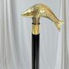 Brass Fish Head Walking Stick Nautical Style Gentleman Walking Cane Gift