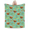 S-Sesame Street Elmo Cookie Wool Blanket Sesame Street Cartoon Comedy Funny Throw Blanket for Home 125*100cm Bedspreads