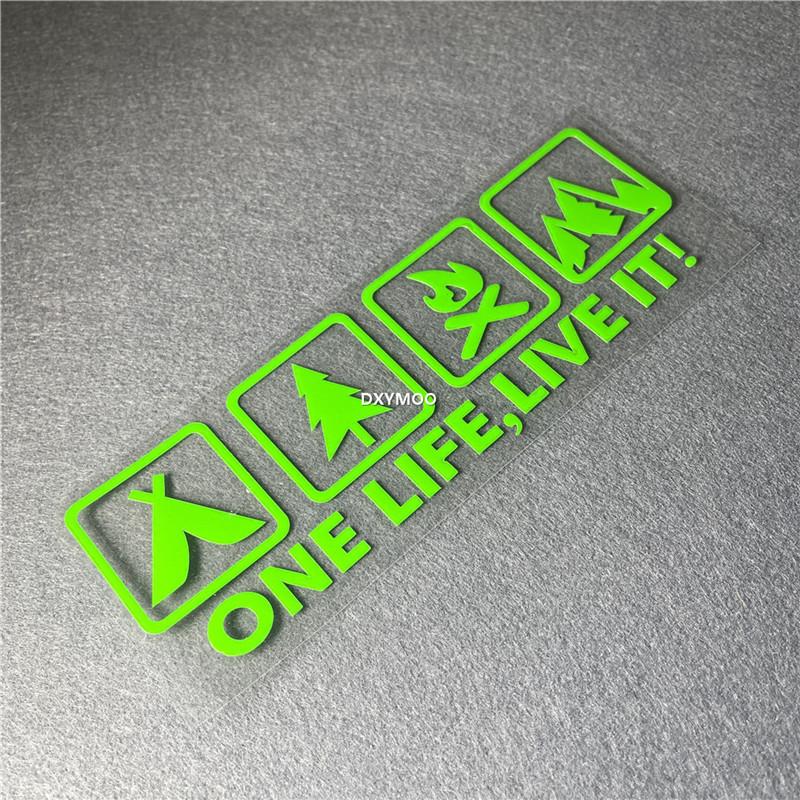 Camping Outdoor Enthusiast Car Sticker Wild Survival Quadruple Decal for Vehicle Auto Window Tail Body