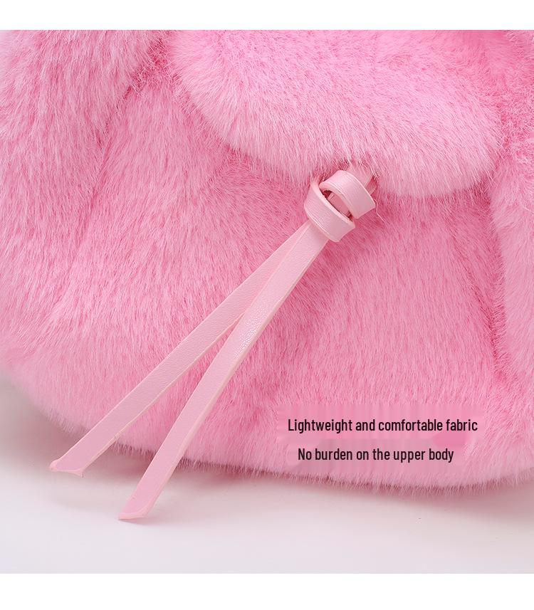 Herbst/Winter 2025 Vielseitige Plüsch-Crossbody-Bucket-Bag