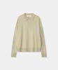 Diaendeukweseucheon Wool Linen Collar Knit Top / Light Green