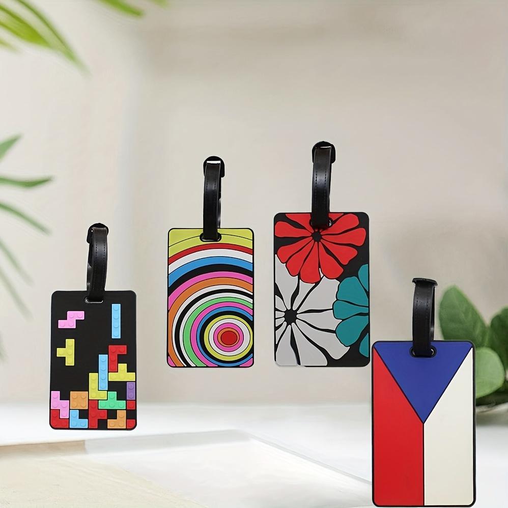 

2pcs luggage tags, PVC soft adhesive luggage tags, aircraft luggage tags, luggage check-in tags