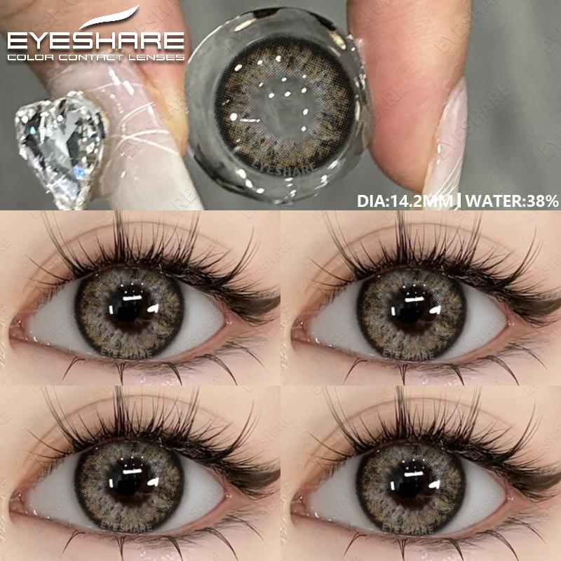 1 pár očních kontaktních čoček Barevné kontaktní čočky pro oči Velká černá kontaktní čočka Roční Móda Krása Makeup Oční čočky