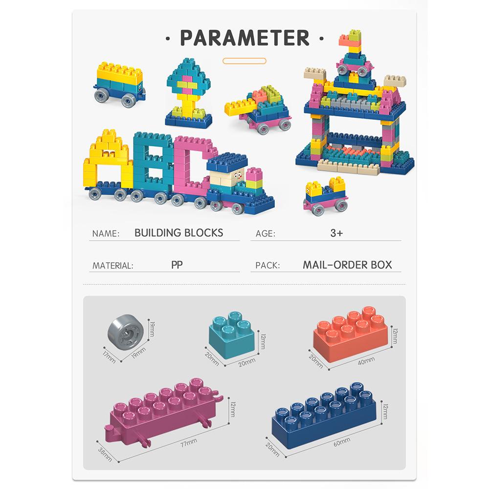 Support Labeling English Version Assembling Granular Building Blocks Children'S Collage Educational Toys