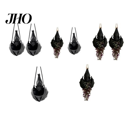 Gothic Flower Pot Bat Shaped Hanging Planter, Plant for Indoor Outdoor Garden Distinctive Landscaping Holder Wall Decor, Unique Wing Flowerpot