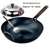 Yoshida Craftsman 32cm Wrought Iron Flat Bottom Wok Set