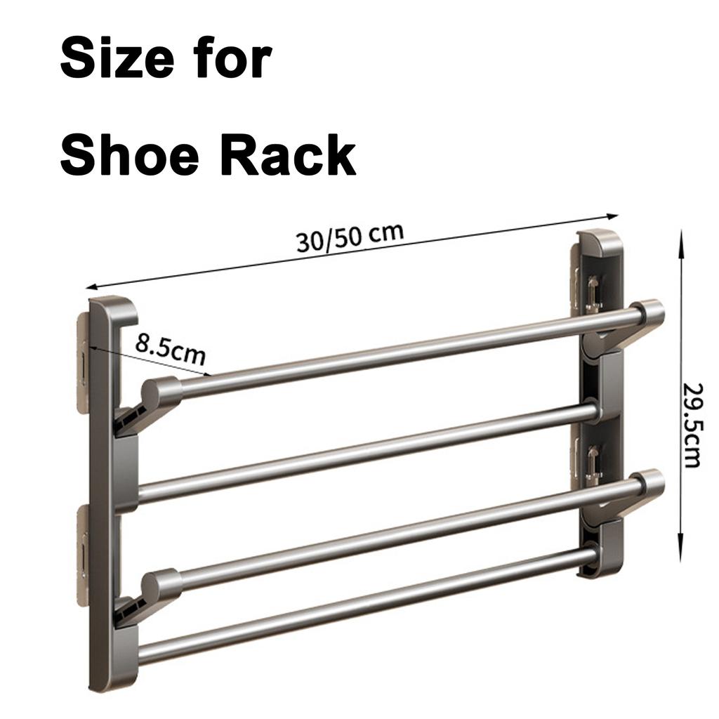 Simple Shoe Rack Wall-mounted Bathroom Slippers Hook Holder Shoes Slipper Drain Storage Drying Rack Shoe Organizer Hanger