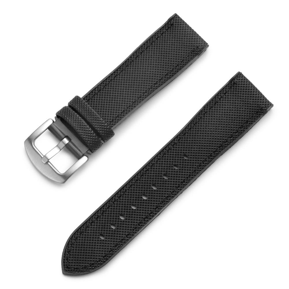 For Seiko Nylon Watch Band 18mm 20mm 21mm 22mm TPU Rubber Watch Strap Stitching Sports Handmade Wristbelt Men Women Bracelet