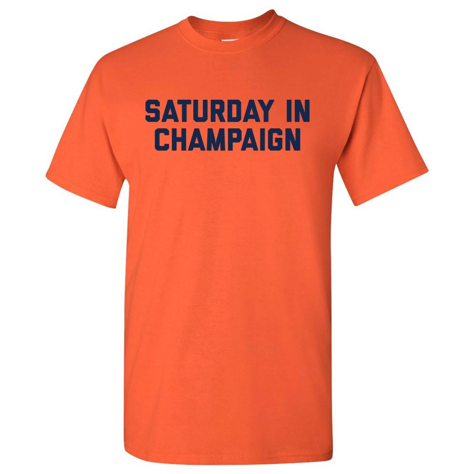 

Saturday in Champaign Football Saturdays Tailgating Sport T Shirt - Orange XL