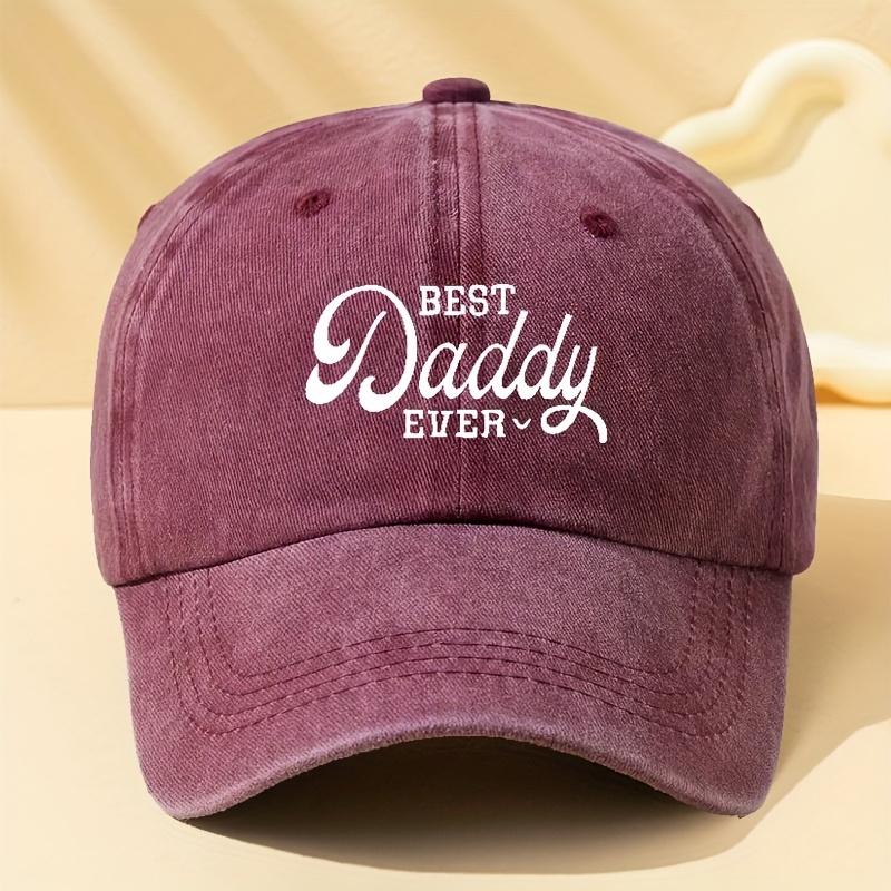 Lightweight Breathable Outdoor Hat Adjustable BEST Daddy EVER Letter Print Baseball Cap Unisex Snapback Hat with Curved Brim