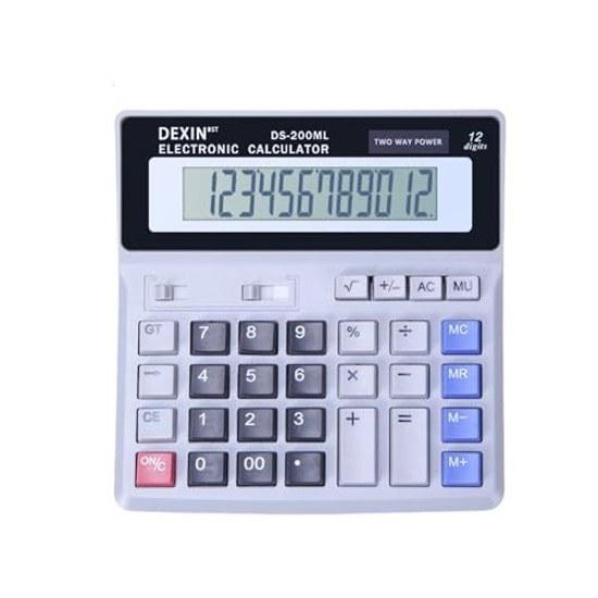 SZSL Desktop Calculator 12-Digit Large LCD Office Bookkeeping Solar Battery Dual Power Electronic Portable Easy Hold